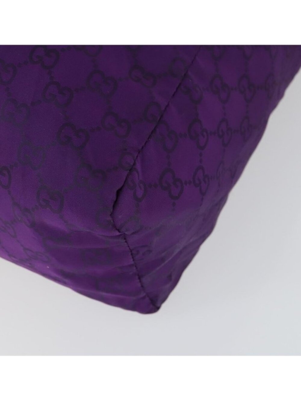 Authentic GUCCI GG Canvas Shoulder Bag Nylon Purple 281487 - Picture 12 of 16
